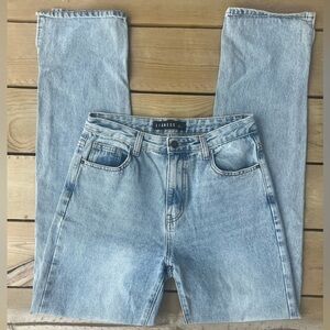 Lioness Women’s Alabama Jean Light Wash Split Hem and High Rise Size Small